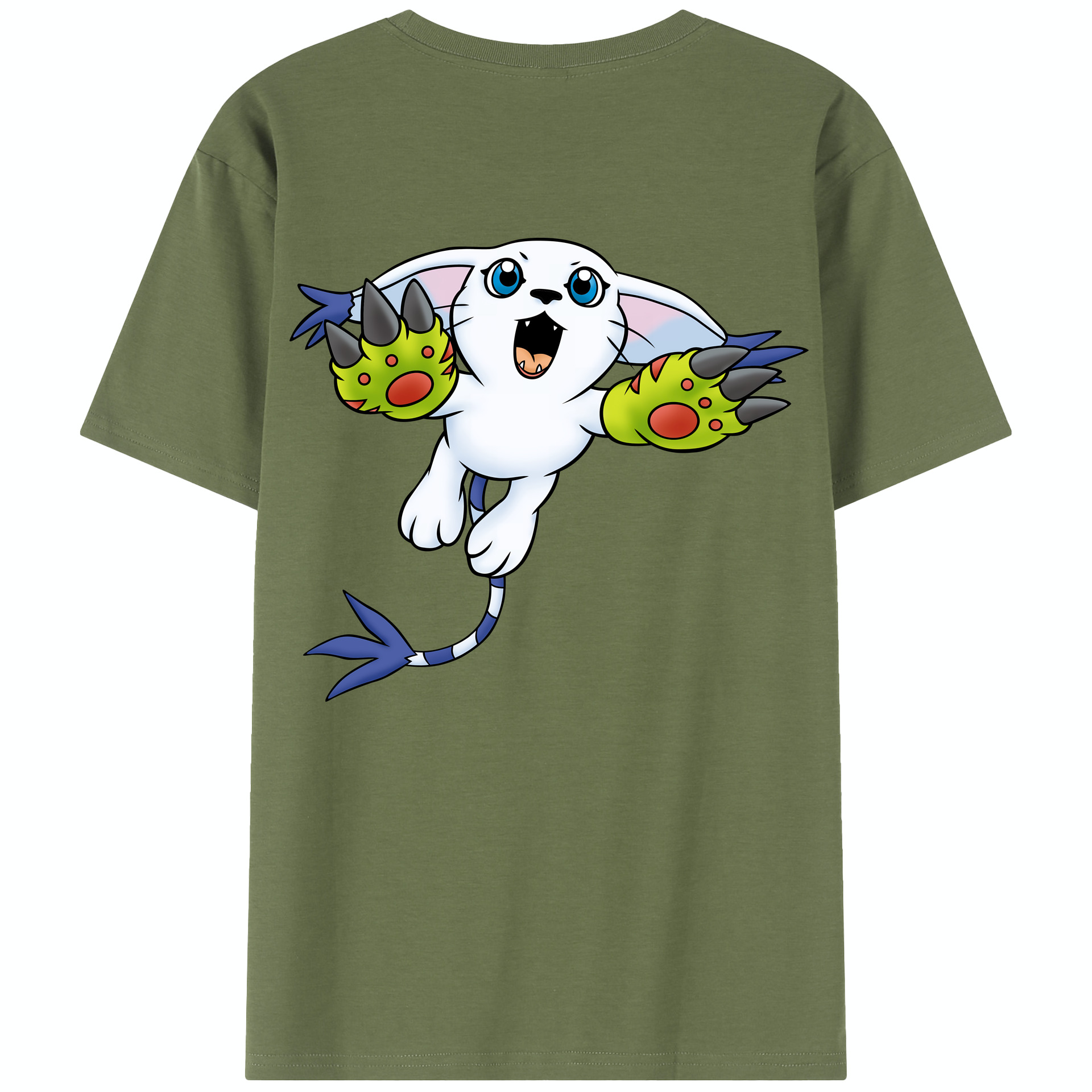 （画像用） Digimon デジタルモンスター/デジモン 綿100％半袖Tシャツ（背面プリント）